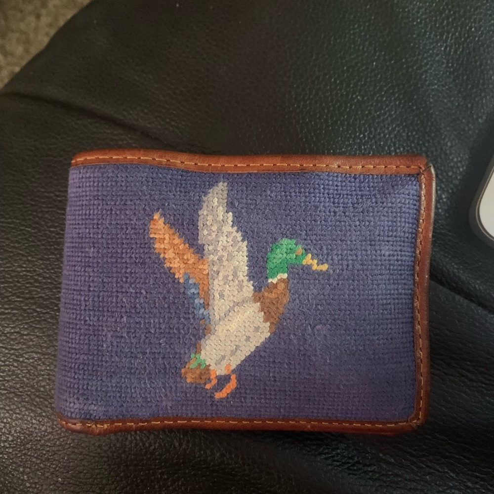 Smathers and Branson Duck Needlepoint wallet